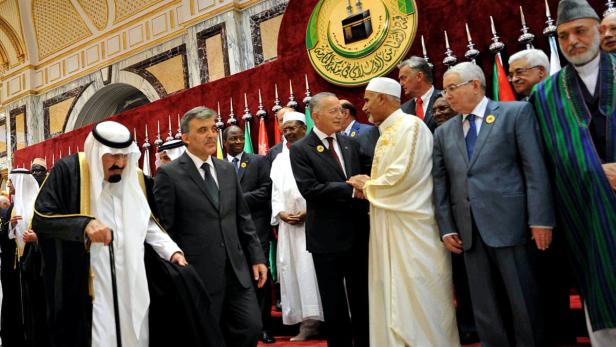 Mehrere Staats- und Regierungschefs bei einem Treffen der Organisation für Islamische Zusammenarbeit.