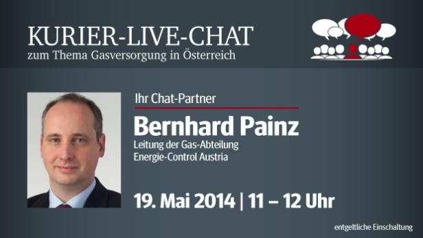 Bernhard Painz, Leiter der Gas-Abteilung Energie-Control Austria, im Kurier-Live-Chat am 19. Mai 2014.