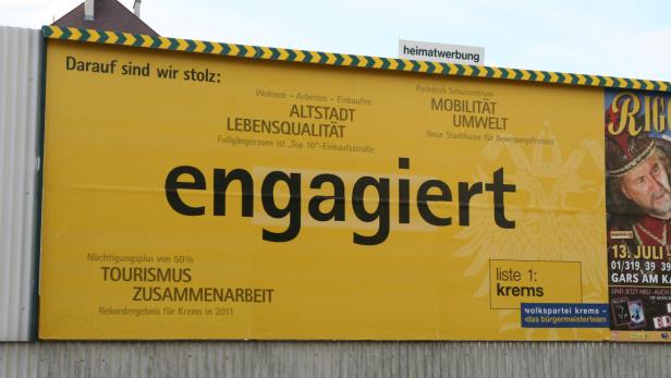 Krems: Größte Fraktion hat plakatiert