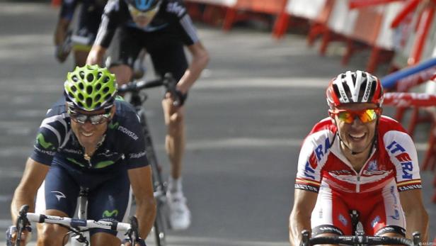 Valverde holte mit Etappensieg das Rote Trikot Spanier Valverde ging bei Vuelta in Führung