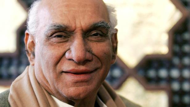 Porträt des indischen Filmregisseurs Yash Chopra.