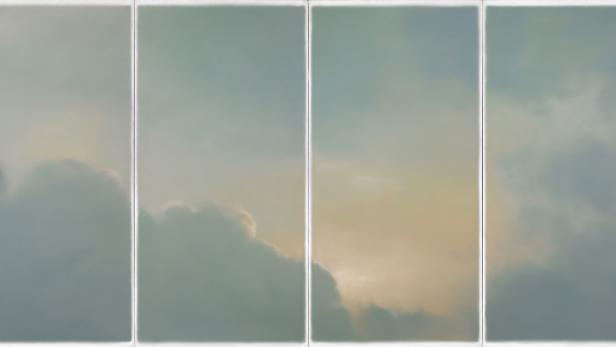 Das Bild &quot;Wolken (Fenster)&quot; von Gerhard Richter (1970) gehört zu den wertvollsten Bildern der Essl-Sammlung.