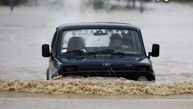 Überflutungen in Lazarevac, südlich von Belgrad.