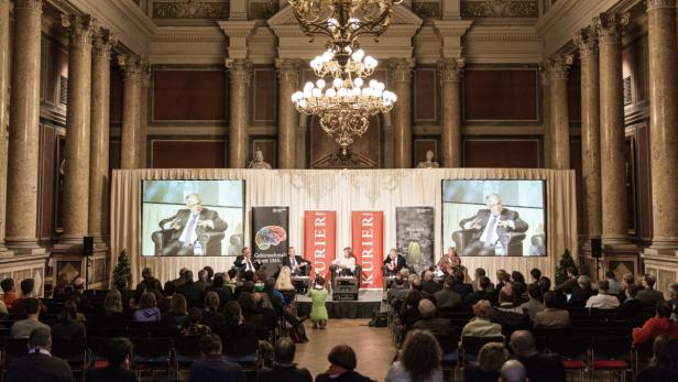 Festsaal der Universität Wien: Uni und Forschung, wohin geht ihr?