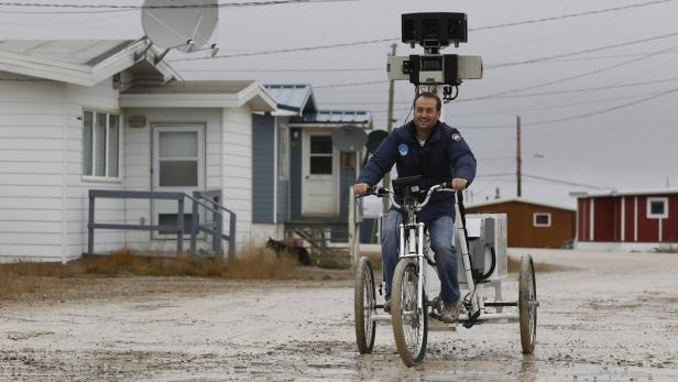 Google Street View fotografiert mit Fahrrad