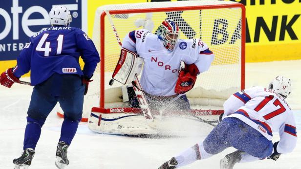 Treffsicher: Der Franzose Bellemare erzielte die 4:3-Führung gegen Norwegen, am Ende stand es 5:4.