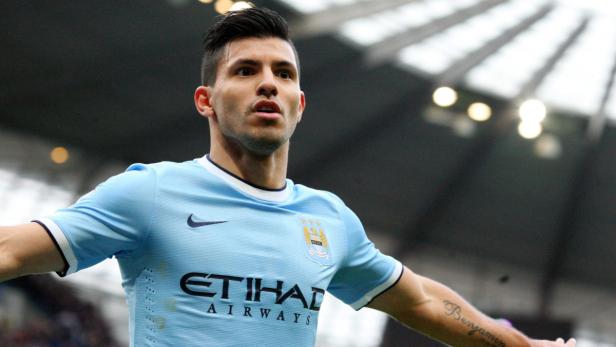 Sergio Agüero im Trikot von Manchester City.
