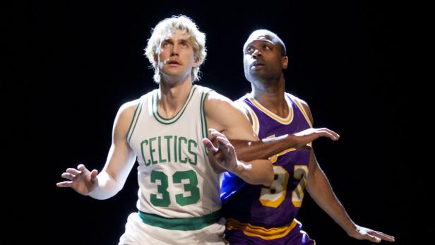 Zwei Basketball-Legenden am Broadway