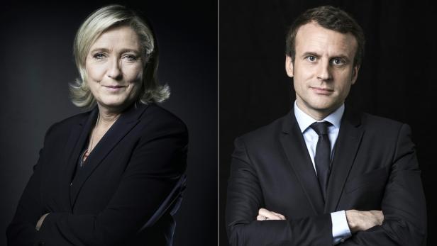 Am aussichtsreichsten für Stichwahl: Marine Le Pen und Emmanuel Macron