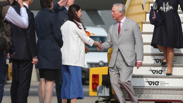 Prinz Charles wurde in Wien von Muna Duzdar empfangen.