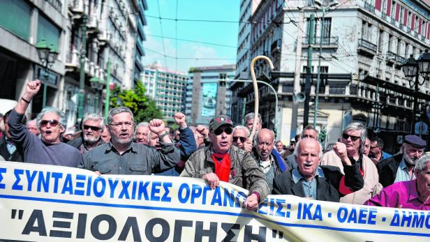 Athen: Proteste gegen weitere Kürzungen.