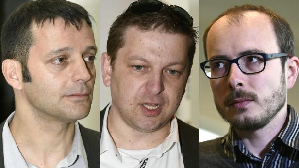 Edouard Perrin, Raphael Halet und Antoine Deltour gewannen den Pulitzer-Preis für die Aufdeckung der &quot;Panama-Papers&quot;