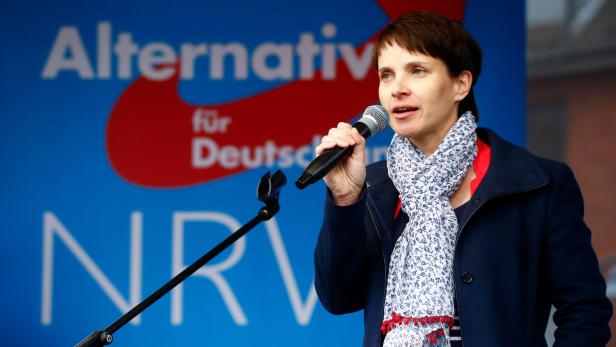 Frontfrau Frauke Petry bei einer Wahlveranstaltung am 8. April 2017.