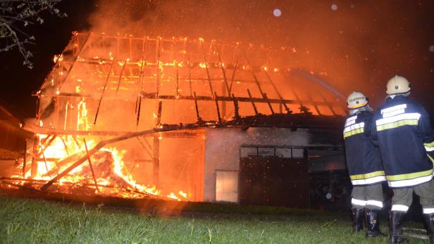 Bauernhof in Oberösterreich in Brand: 56 Rinder gerettet