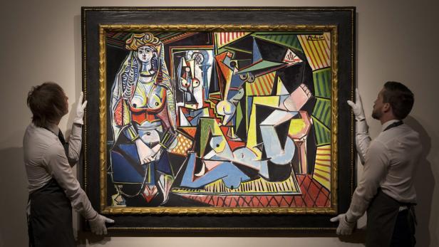 Mitarbeiter von Christie&#039;s präsentieren &quot;Les Femmes d&#039;Alger (Version &quot;O&quot;)&quot; von Pablo Picasso hier in London.