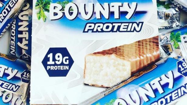 So sieht der neue Bounty-Proteinriegel aus.