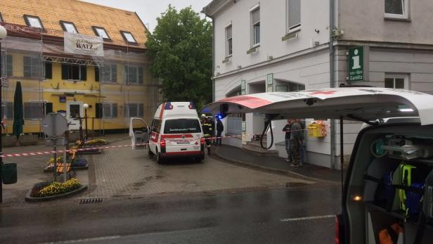 Explosion im Ortszentrum von Gamlitz (Steiermark).