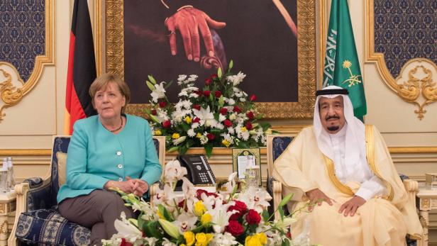 Salman bin Abdulaziz Al Saud und Angela Merkel