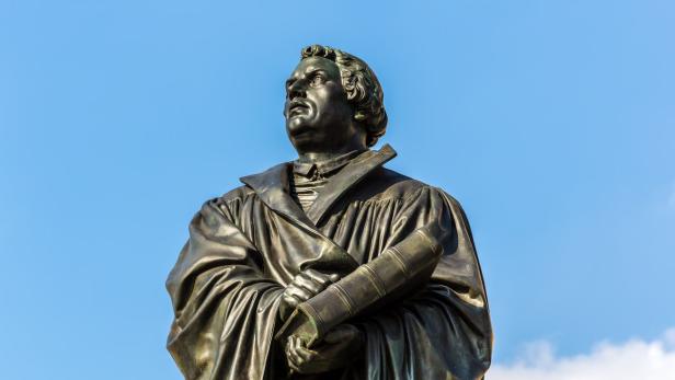 Martin Luther Statue in Dresden.