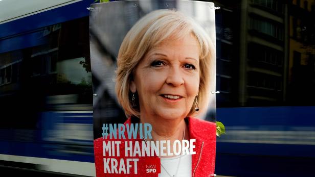 Plakat mit Hannelore Kraft.