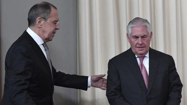 Der russische Außenminister Sergei Lavrov und der US-Außenminister Rex Tillerson.