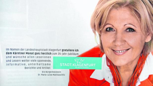 Für dieses Inserat fehlte das Okay von Maria-Luise Mathiaschitz
