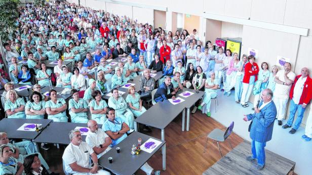600 Pflegekräfte geben sich im Klinikum Klagenfurt kampfbereit