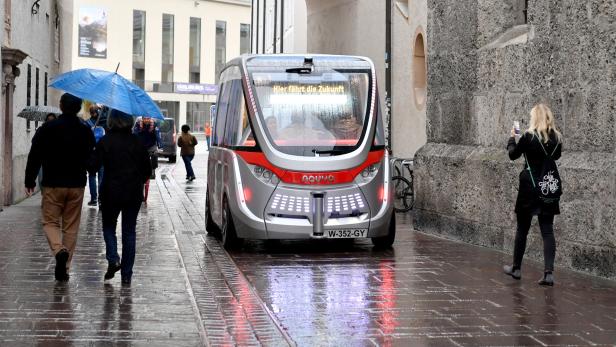 Ein selbstfahrender Bus (hier in Salzburg) könnte auch in Parndorf fahren