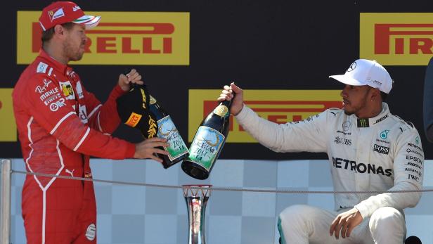 Respekt: Sebastian Vettel und Lewis Hamilton schenkten einander nichts.