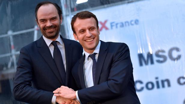 Emmanuel Macron (R) und Edouard Philippe Anfang 2016.