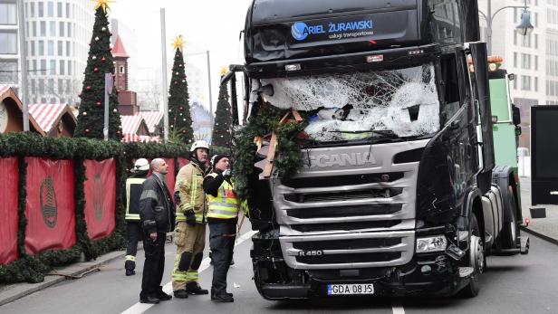 Der Lkw, mit dem der Attentäter in den Weihnachtsmarkt fuhr