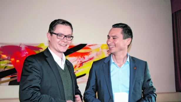 Klubchefs Geza Molnar (FPÖ) und Robert Hergovich (SPÖ) von links