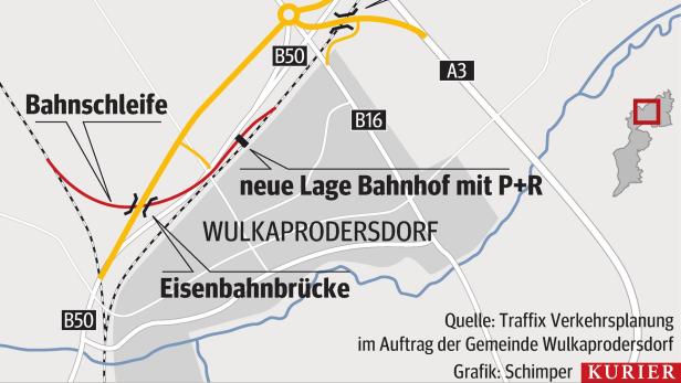 Der Trassenvorschlag der Gemeinde Wulkaprodersdorf