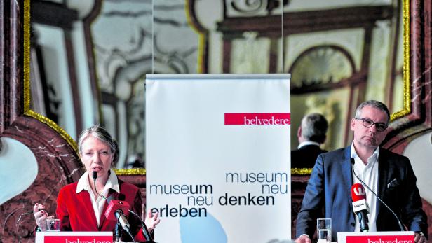 Belvedere-Direktorin Stella Rollig (L) und der kaufmännische Geschäftsführer Wolfgang Bergmann