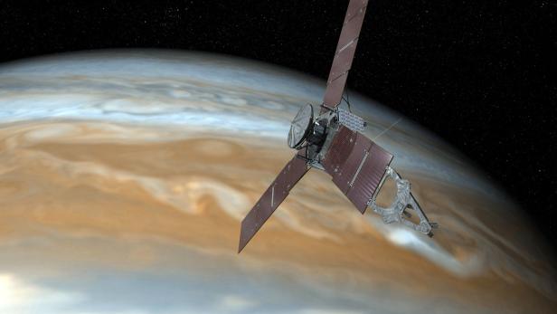 Juno ist im vergangenen Jahr bei Jupiter eingetroffen.