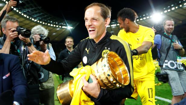 Thomas Tuchel verabschiedet sich in Dortmund mit dem Cupgewinn.