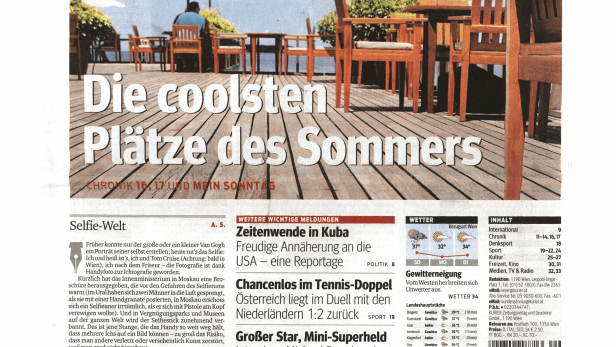 Schlagzeile vom 19.07.2015Die coolsten Plätze des SommersKurier