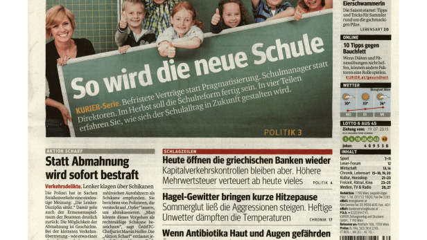 Schlagzeile vom 20.07.2015So wird die neue SchuleKurier