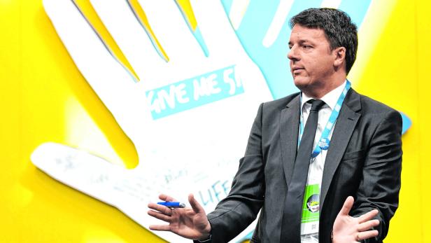 Renzi zeigt sich bei Auftritten in Wahlkampfstimmung