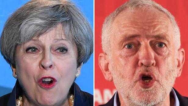 spunQ image #268500219 Theresa May und Jeremy Corbyn