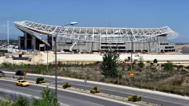 Das Metropolitano-Stadion ist noch nicht fertig gestellt.