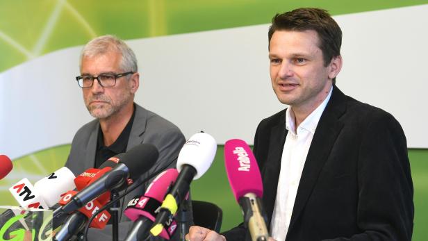 Grüne Bildungssprecher Harald Walser und Klubobmann Albert Steinhauser
