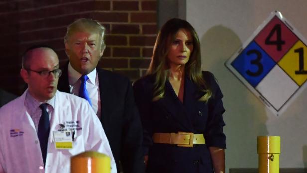 Donald und Melania Trump besuchten Scalise im Spital.