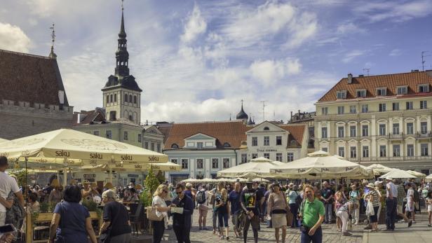 Der mittelalterliche Hauptplatz in Tallinn