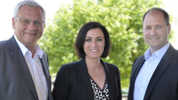 Klubklausur der ÖVP-Burgenland mit Landeschef Steiner (li.), ÖVP-Generalsekretärin Köstinger und Klubchef Sagartz
