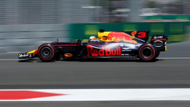 Die beiden Red Bull (hier Daniel Ricciardo) lagen im Training voran.