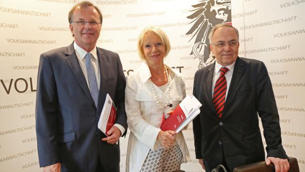 Die Volksanwälte Günther Kräuter, Gertrude Brinek und Peter Fichtenbauer