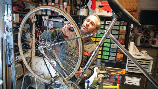 Leidenschaft Fahrrad: Richard Hollinek kann darüber viele Geschichten erzählen
