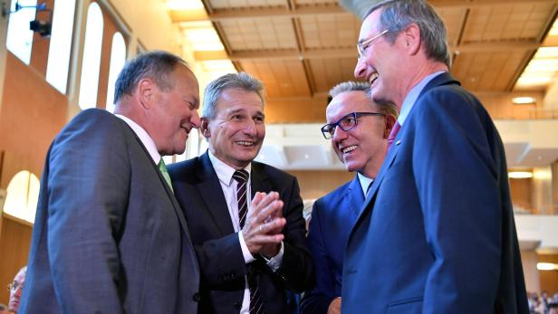 LWK-Präsident Schultes, ÖGB-Präsident Foglar, AK-Präsident Kaske, WKÖ-Präsident Leitl
