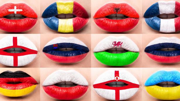 Lippenbekenntnisse in verschiedenen Sprachen.